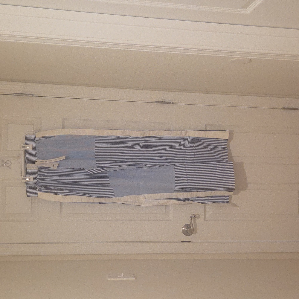 REESE MIXED STRIPE POPLIN WIDE LEG PANT - M